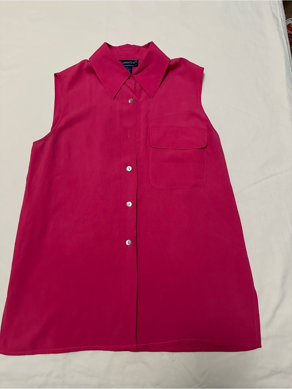 Charter Club Sleeveless Button-Front Blouse